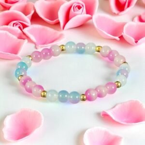 pink-and-blue-glass-beads-with-14k-gold-plated-beads-stretch-bracelet