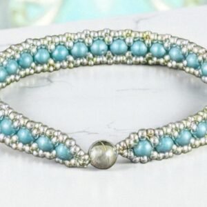 metallic-aqua-and-silver-beaded-bracelet-handwoven-seed-bead-bracelet-with-magnetic-clasp